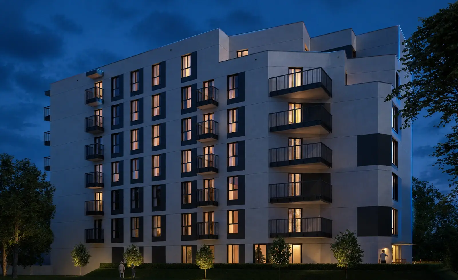 Wizualizacja poglądowa budynku — kadr zastępczy dla penthouse’u